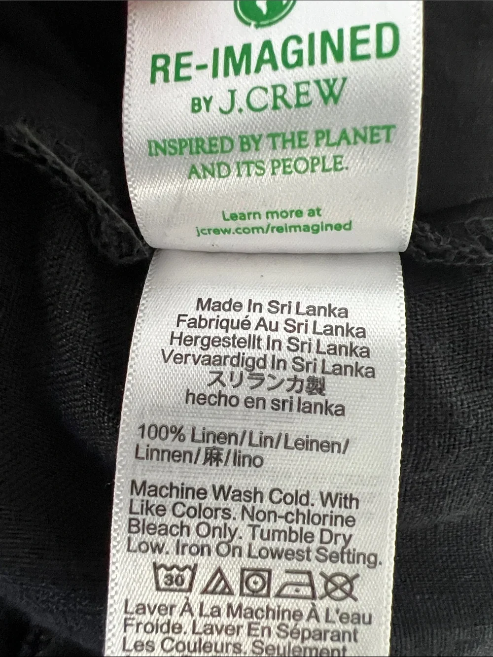 J. Crew | Black 100% Linen Shorts #CH874 Size L